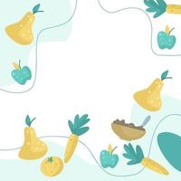 Background of a Healthy Food Doodle vector