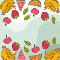 Background of a Healthy Food Doodle vector