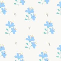 Seamless pattern of flowers on light background. vector