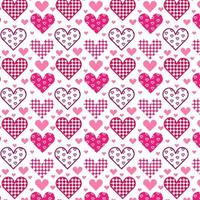 Seamless childish pattern with hand drawn hearts vector
