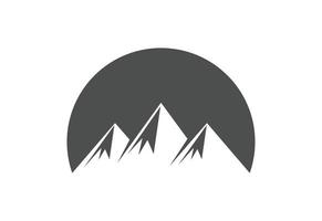 Mountain peak summit logo design, Vector illustration