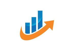 Financial logo creative arrow, Vector design concept.