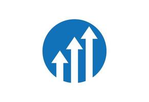 Financial logo creative arrow, Vector design concept.