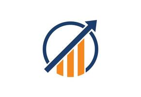 Financial logo creative arrow, Vector design concept.