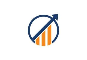 Financial logo creative arrow, Vector design concept.