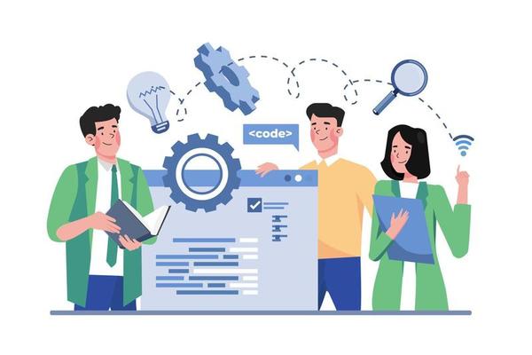 Business Task Management Illustration concept on white background