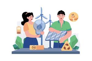 Protect The Environment By Using Green Energy vector