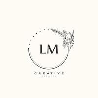 LM Beauty vector initial logo art, handwriting logo of initial signature, wedding, fashion, jewerly, boutique, floral and botanical with creative template for any company or business.