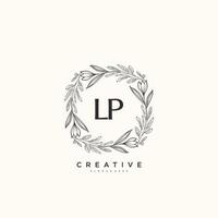 LP Beauty vector initial logo art, handwriting logo of initial signature, wedding, fashion, jewerly, boutique, floral and botanical with creative template for any company or business.