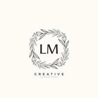 LM Beauty vector initial logo art, handwriting logo of initial signature, wedding, fashion, jewerly, boutique, floral and botanical with creative template for any company or business.