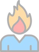 Burning Vector Icon Design