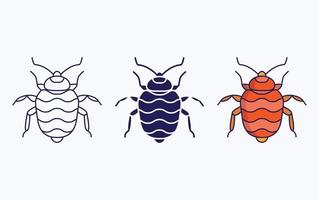 Bed bug vector illustration icon