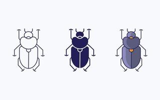 Beetle vector illustration icon