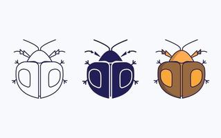 icono de ilustración de vector de error de insecto