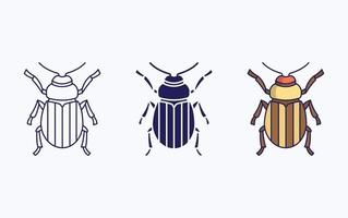 leptinotarsa decemlineata vector illustration icon