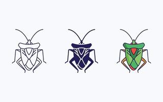 icono de ilustración de vector de error de insecto