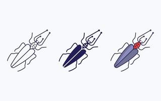 icono de ilustración de vector de error de insecto