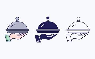 icono de ilustración de vector de servicio de comida