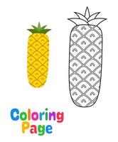 página para colorear con el alfabeto i para niños vector