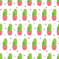 Seamless pattern with Cactus, for decoration vector