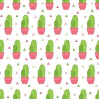 Seamless pattern with Cactus, for decoration vector