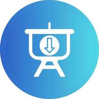 Downloading Presentation Vector Icon