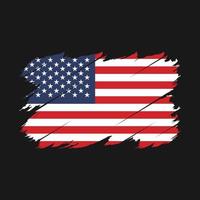 American Flag Brush Vector