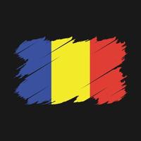 Romania Flag Brush Vector