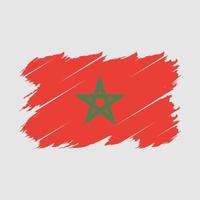vector de pincel de bandera de marruecos