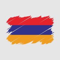 vector de pincel de bandera de armenia