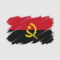 vector de pincel de bandera de angola