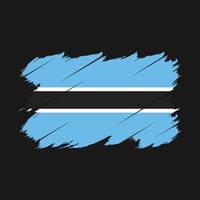 Botswana Flag Brush Vector