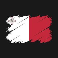 Malta Flag Brush Vector