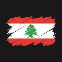 Lebanon Flag Brush Vector