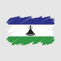 vector de pincel de bandera de lesotho