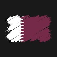 Qatar Flag Brush Vector