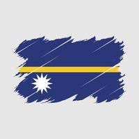 Nauru Flag Brush Vector