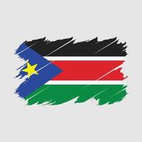 South Sudan Flag Brush Vector