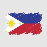 vector de pincel de bandera de filipinas