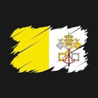 Vatican Flag Brush Vector