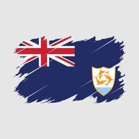 Anguilla Flag Brush Vector