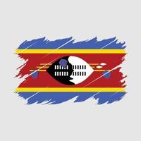 Swaziland Flag Brush Vector