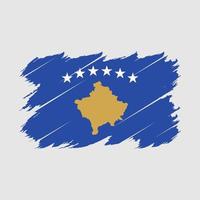 vector de pincel de bandera de kosovo