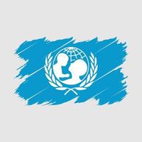 vector de pincel de bandera de unicef