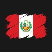 Peru Flag Brush Vector