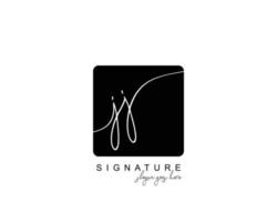 Initial JJ beauty monogram and elegant logo design, handwriting logo of initial signature, wedding, fashion, floral and botanical with creative template. vector