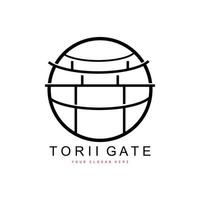 Torii Gate Logo, Japanese Building Design, China Icon Vector, Illustration Template icon vector