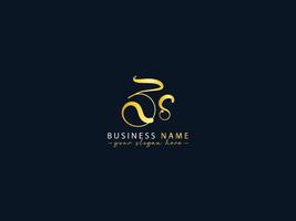 Stylish Zs Calligraphy Logo, Creative Zs Logo Letter Vector Image Design