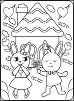 Valentine's Day Coloring Pages for Kids vector