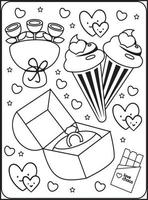 Valentine's Day Coloring Pages for Kids vector